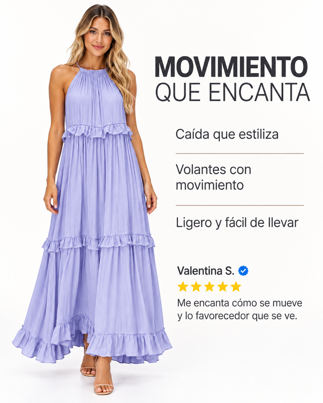 Vestido Maxi Riviera Volantes