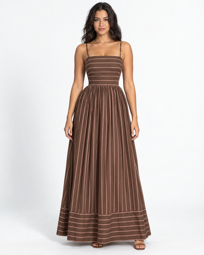 Vestido Maxi Verona Rayas Moka