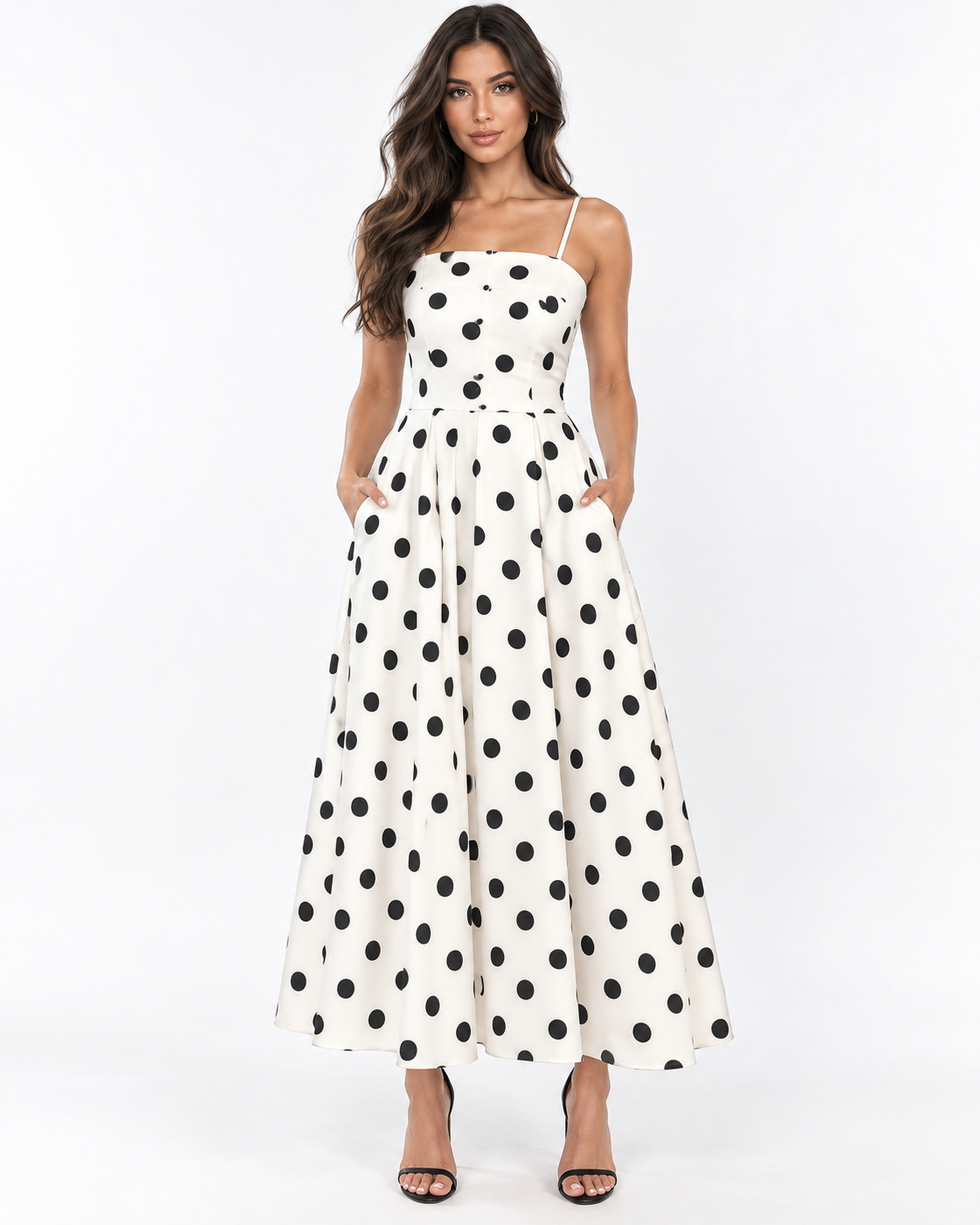 Vestido Midi Lunares Belle