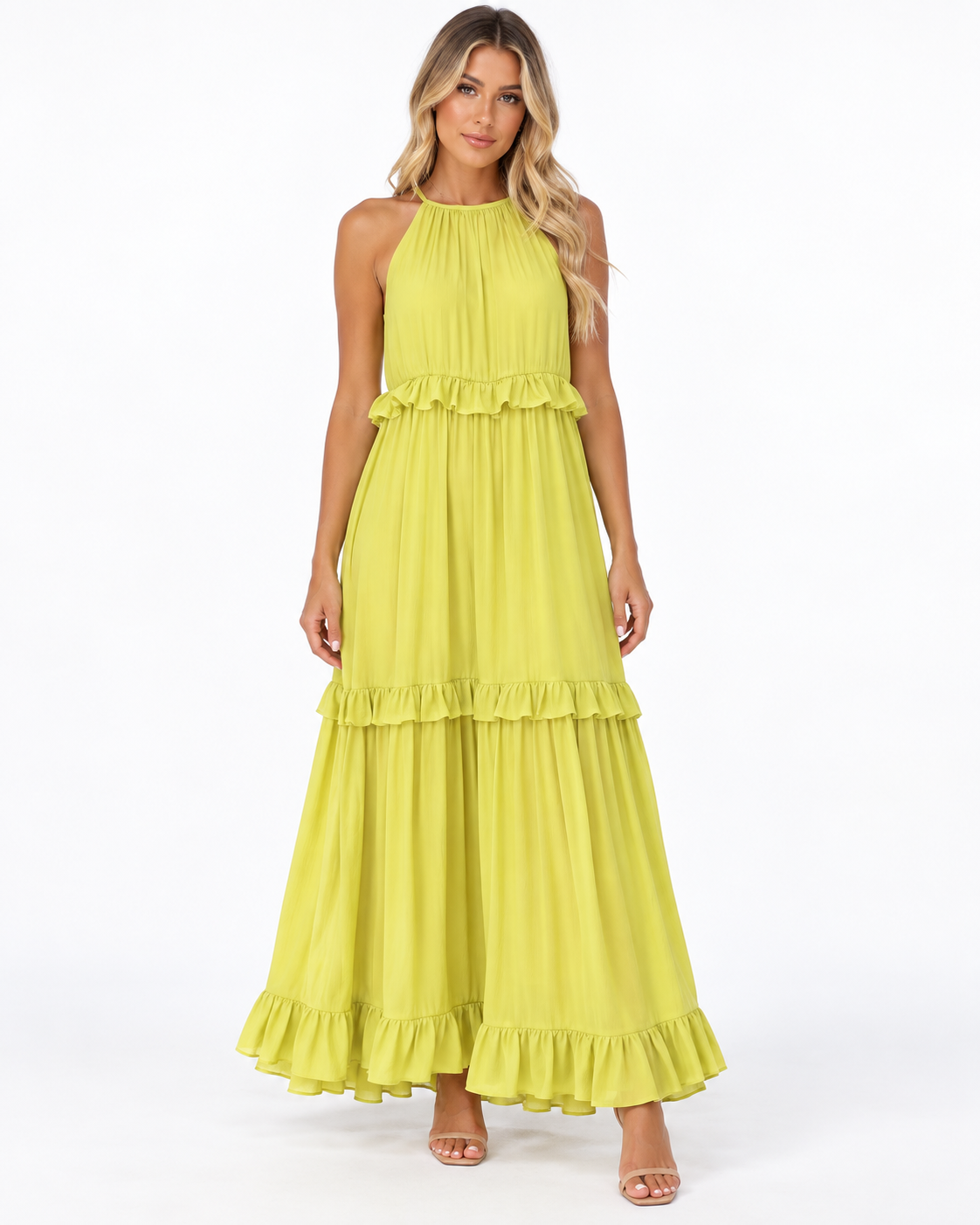 Vestido Maxi Riviera Volantes
