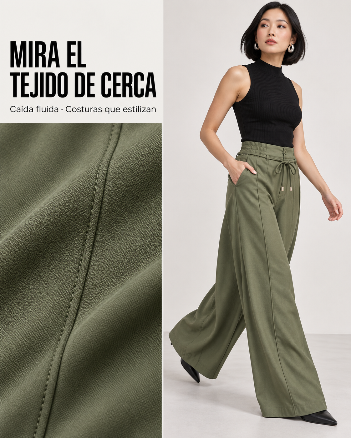 Pantalón Palazzo Monaco™ Cintura Alta