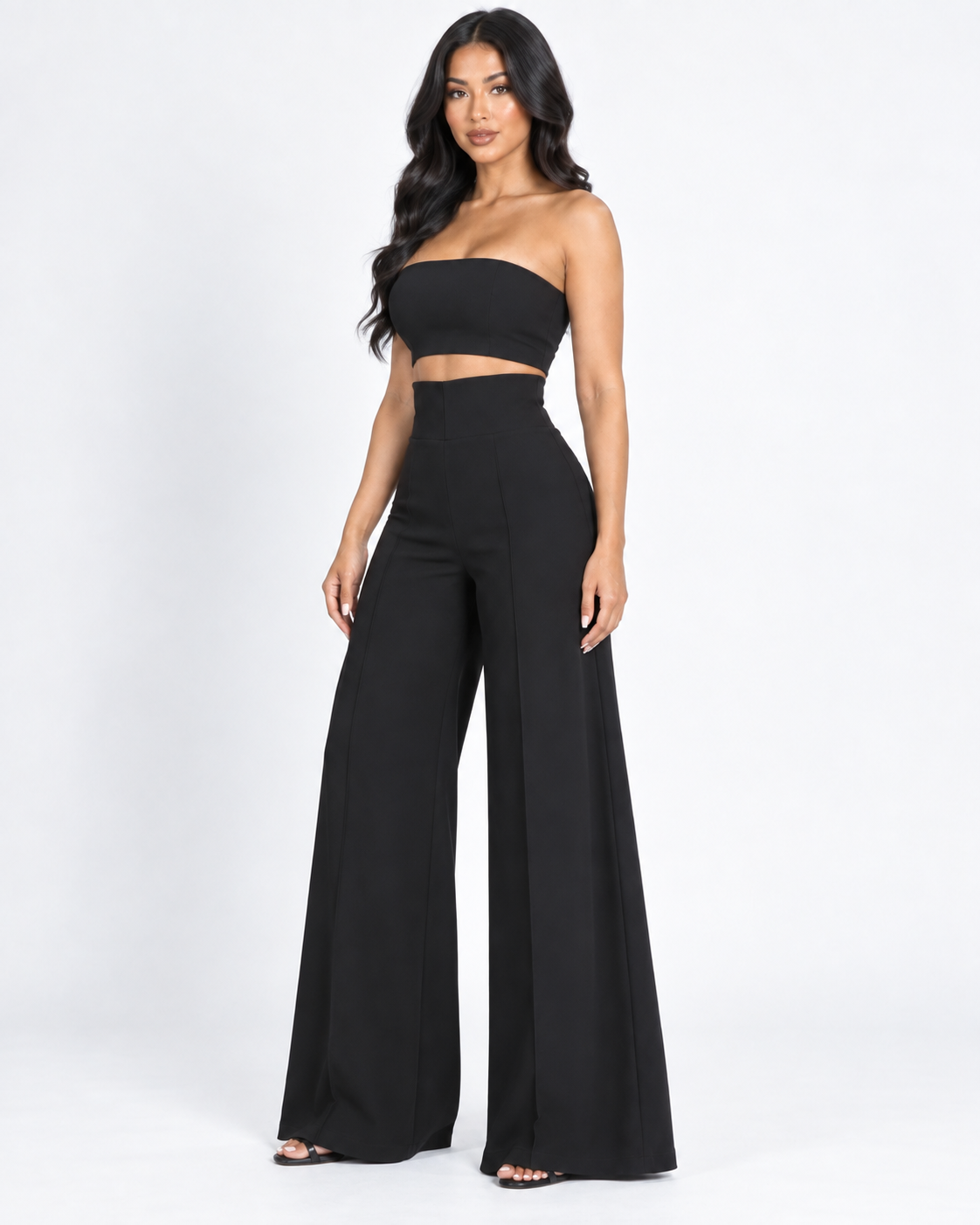 Pantalón Palazzo Ópera Negro — detalle 2
