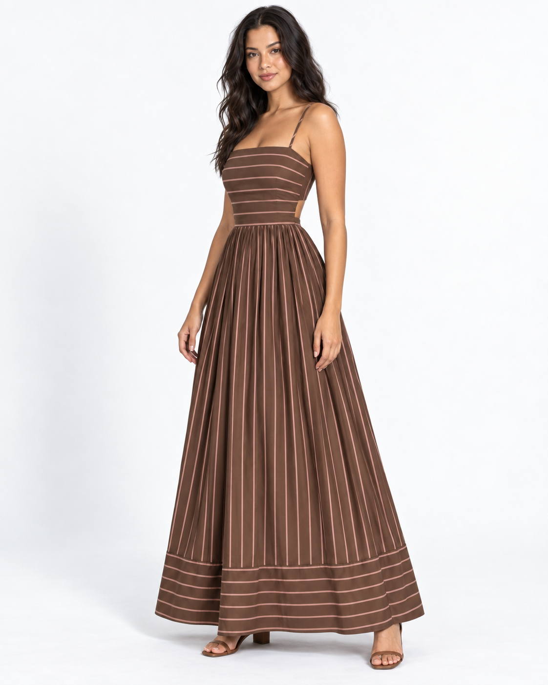 Vestido Maxi Verona Rayas Moka