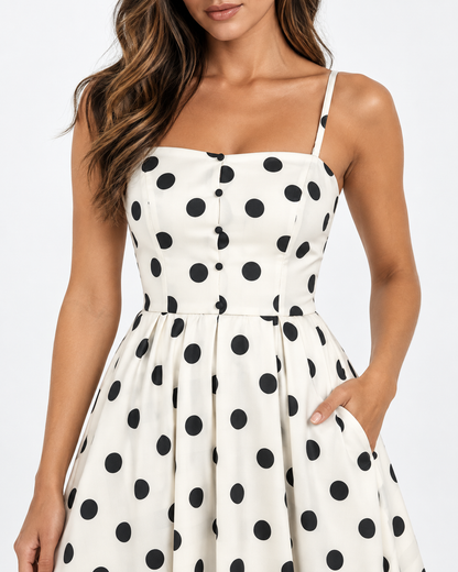 Vestido Midi Lunares Belle