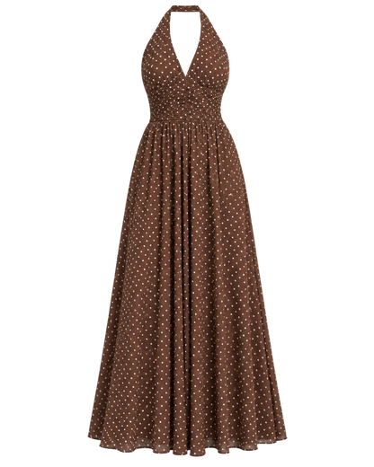Vestido Maxi Lunares Moka