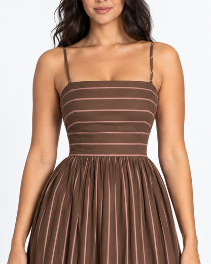 Vestido Maxi Verona Rayas Moka