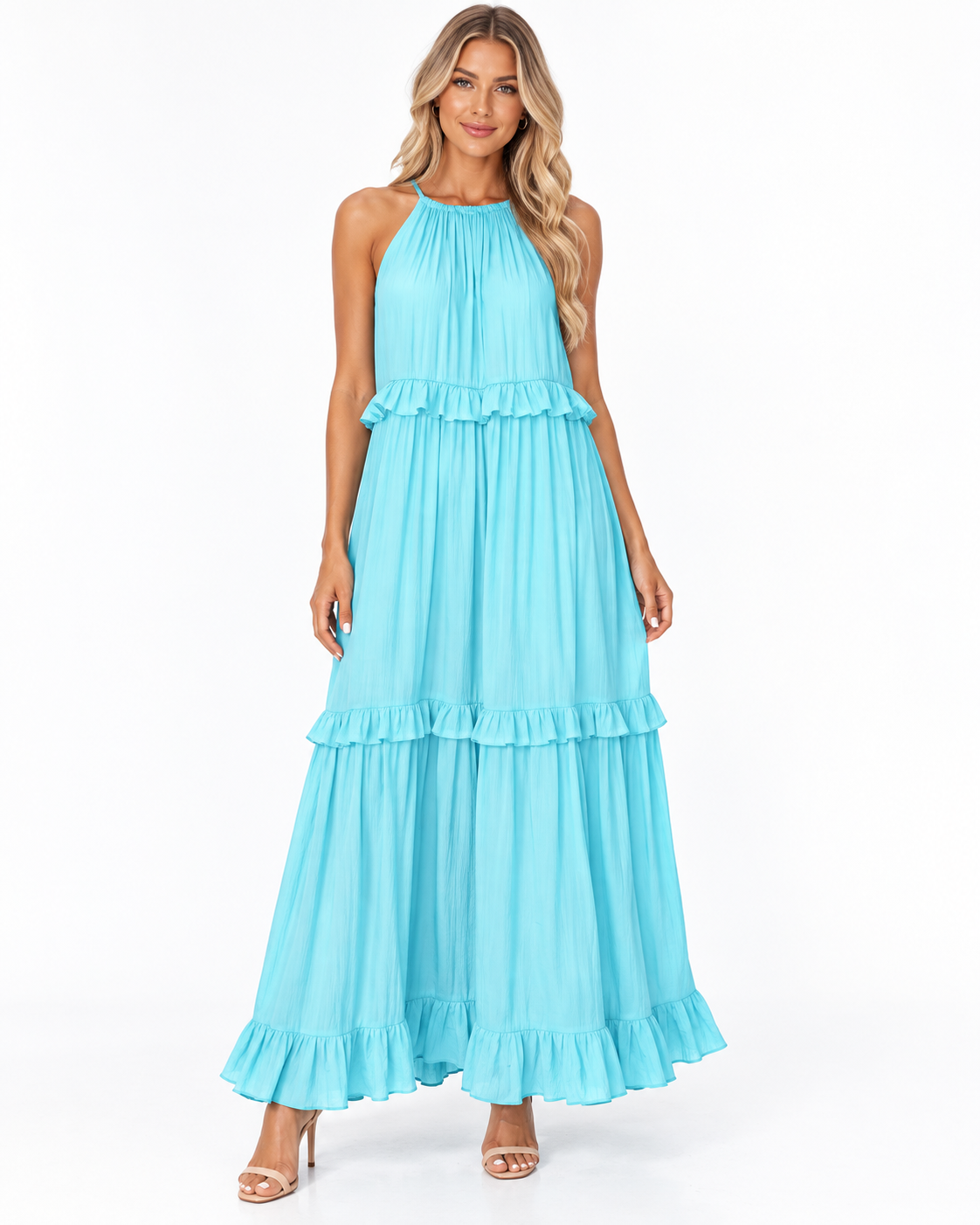 Vestido Maxi Riviera Volantes