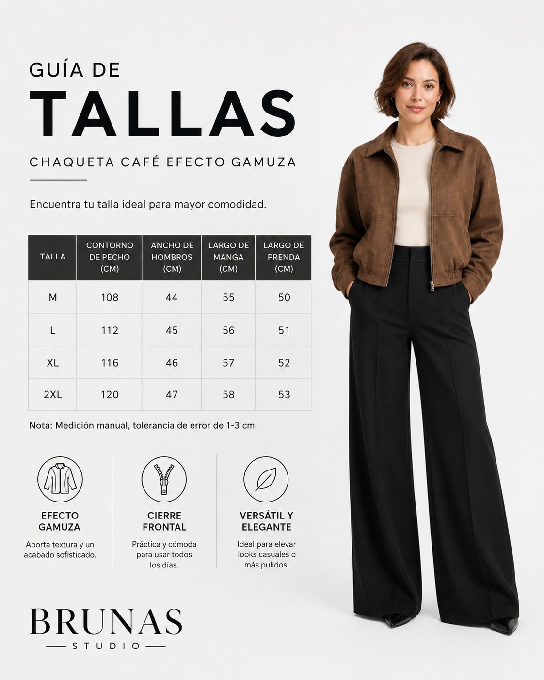 Chaqueta Bomb Oversize - Marrón