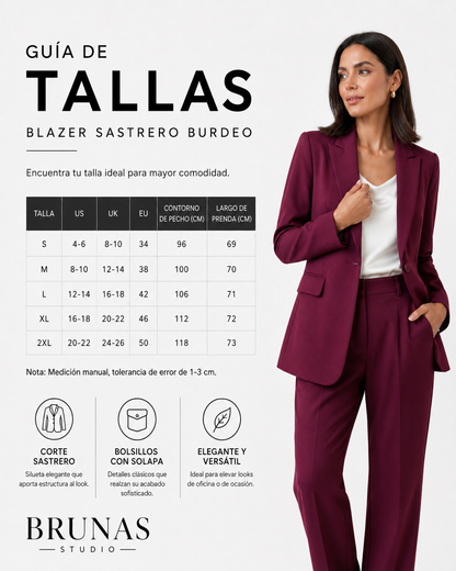 Blazer Oficina Solapa Muesca