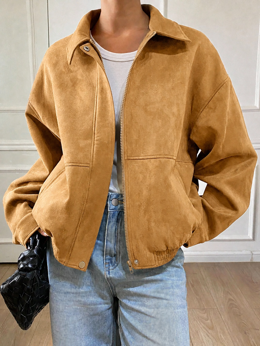 Chaqueta Bomb Oversize - Marrón - Camel