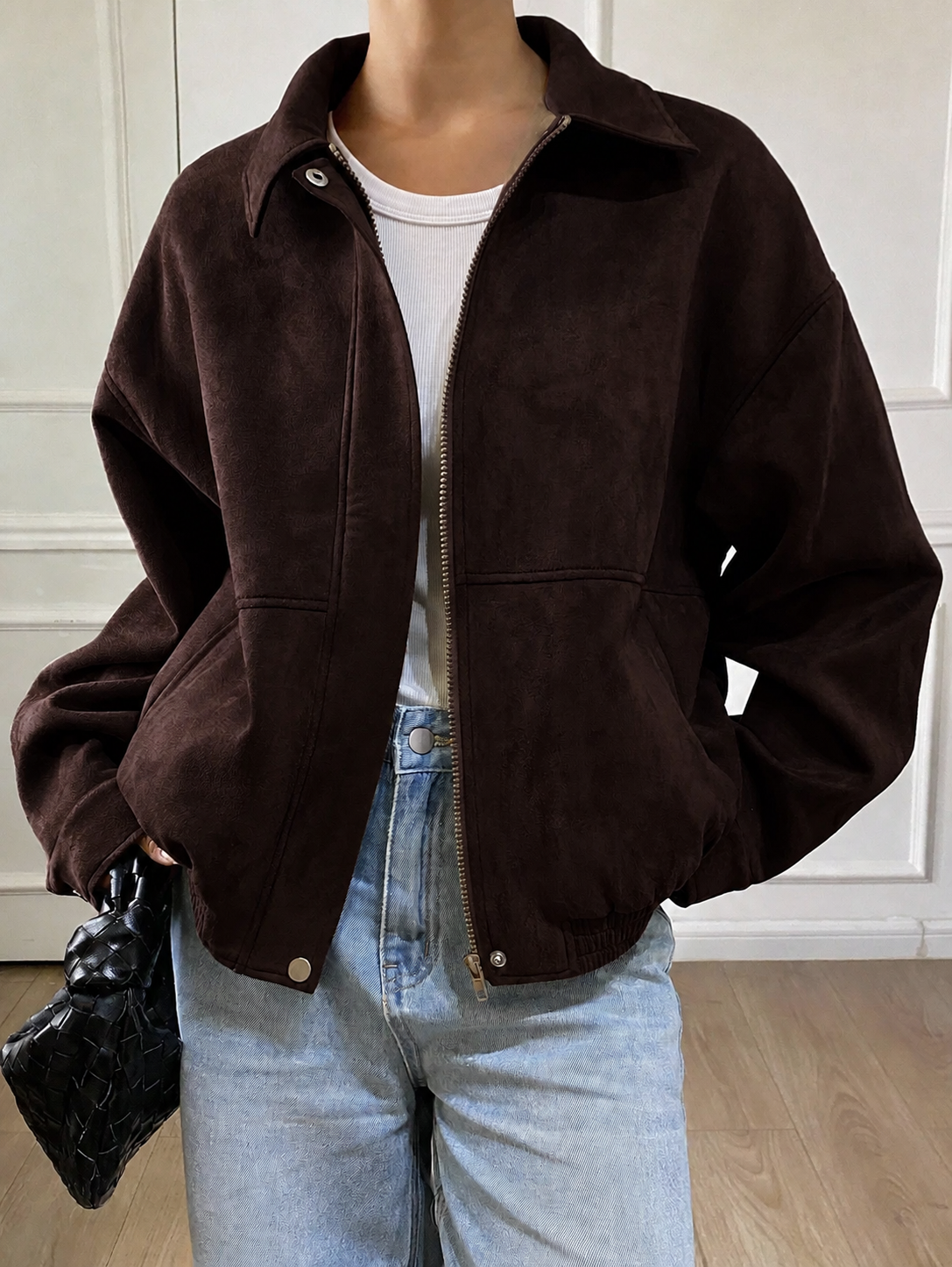 Chaqueta Bomb Oversize - Marrón - Chocolate