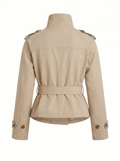 Trench Vintage Cuello Alto - Albaricoque