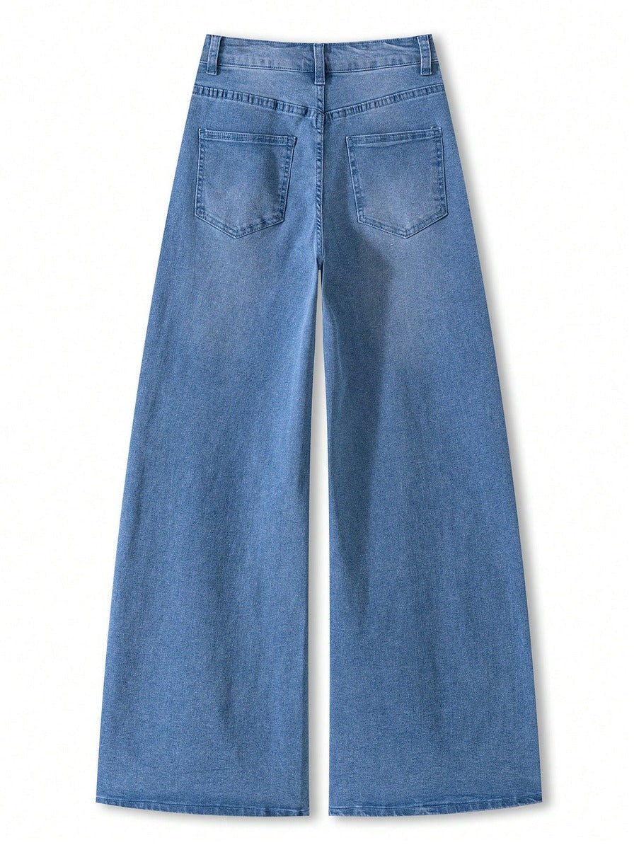 Detalle de Jeans Elegantes Cintura Alta