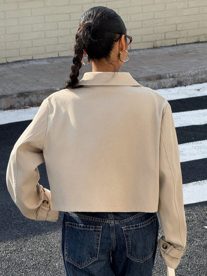 Chaqueta Corta Doble Botonadura - Albaricoque