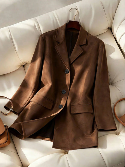 Blazer Ante Oversize Estilo Francés