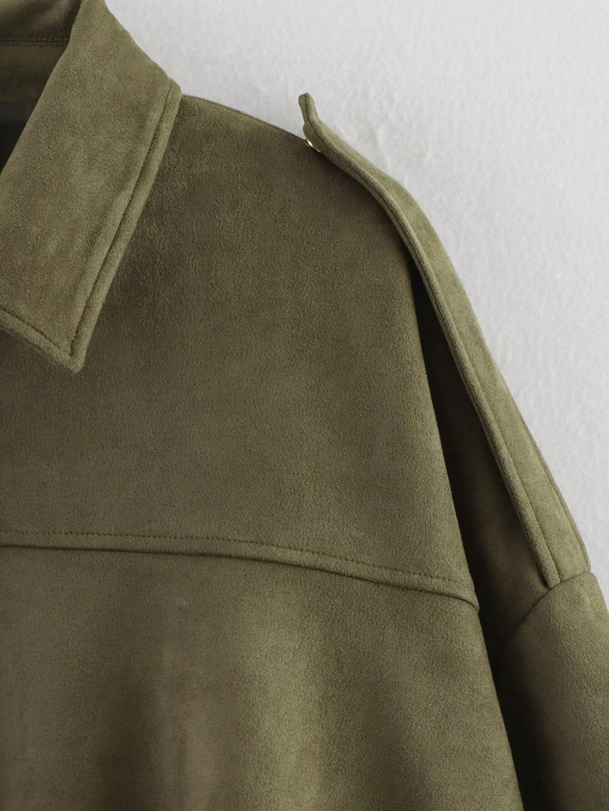 Chaqueta Bomber Ante - Verde Militar