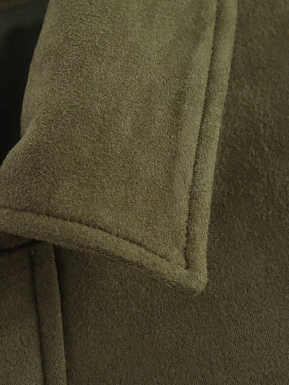 Chaqueta Bomber Ante - Verde Militar