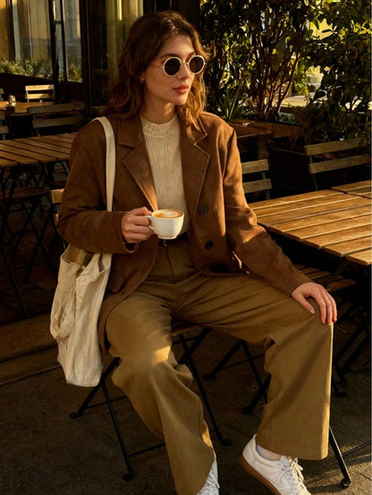 Blazer Ante Oversize Estilo Francés