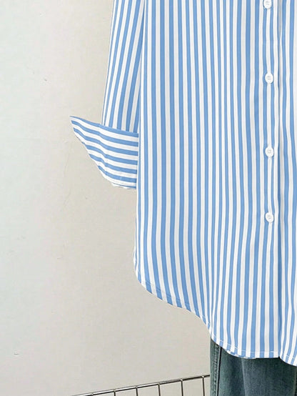 Blusa Rayada Cuello Puntiagudo