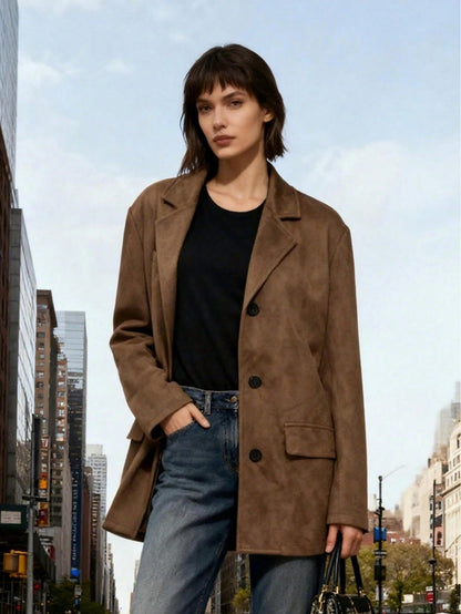 Blazer Ante Oversize Estilo Francés