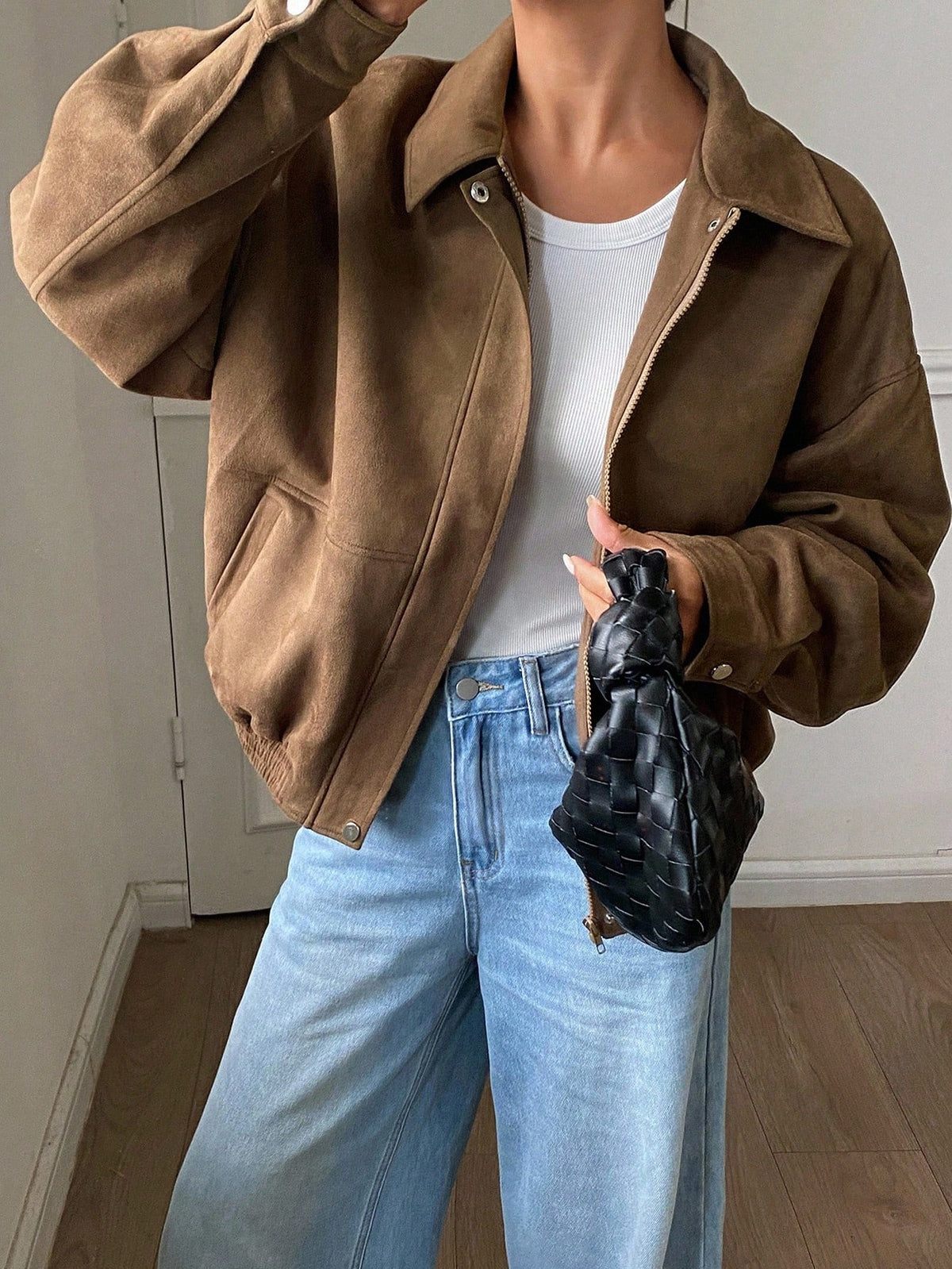 Chaqueta Bomb Oversize - Marrón