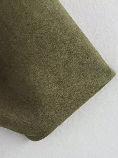 Chaqueta Bomber Ante - Verde Militar