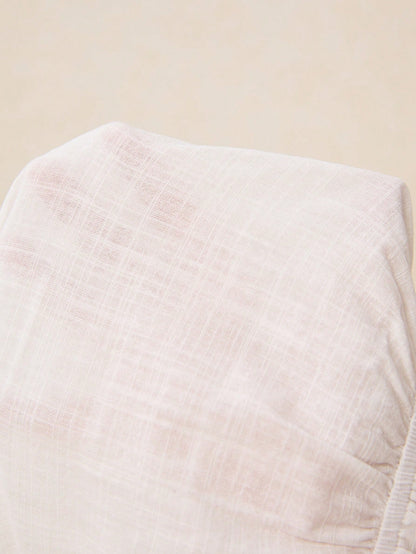 Blusa Bohemia Escote V - Blanca