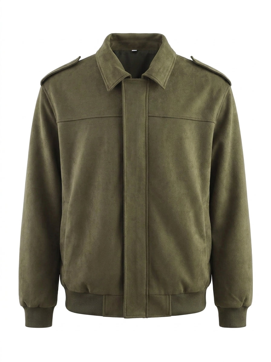 Chaqueta Bomber Ante - Verde Militar