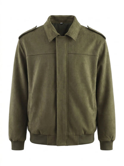 Chaqueta Bomber Ante - Verde Militar