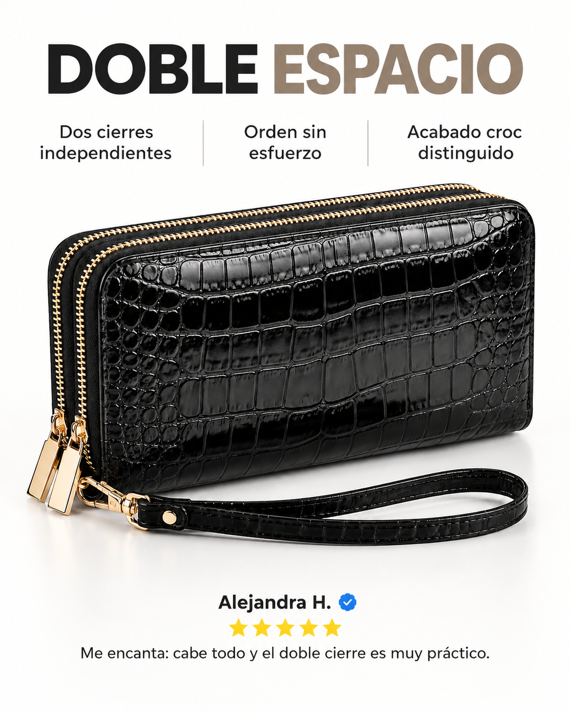 Billetera Croc Doble