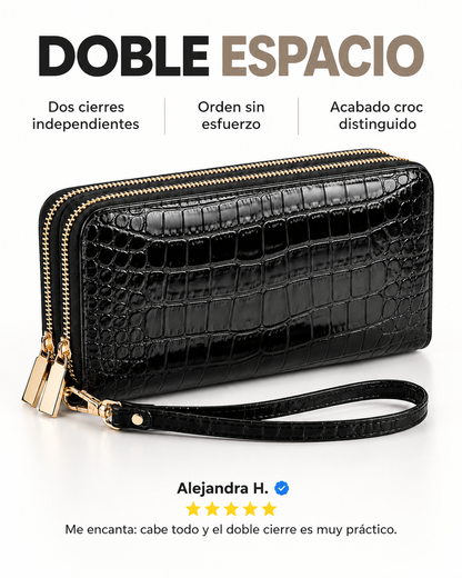 Billetera Croc Doble