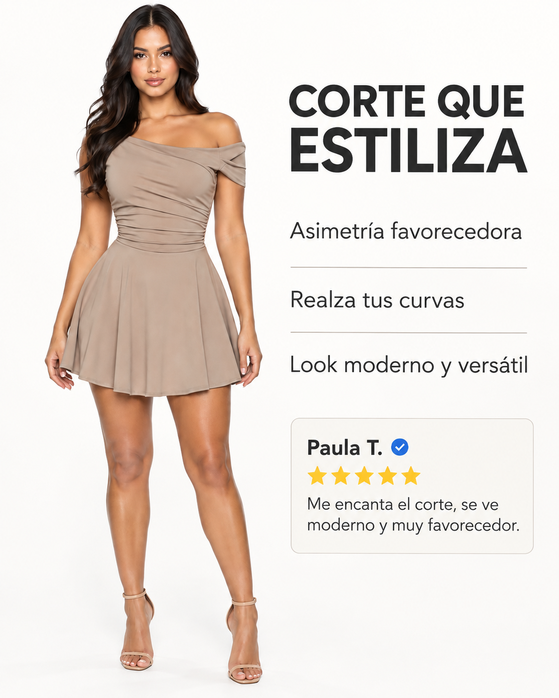 Vestido Mini Arena Asimétrico