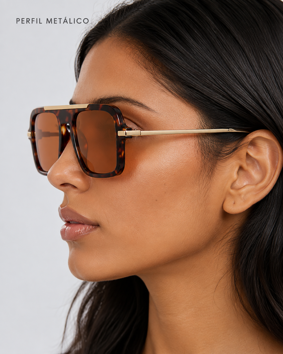 Lentes de sol perfil metálico