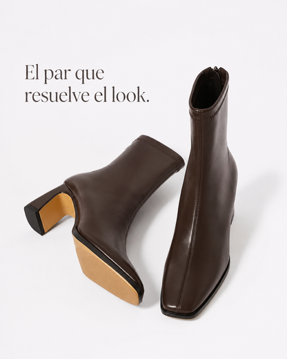 Botines café producto