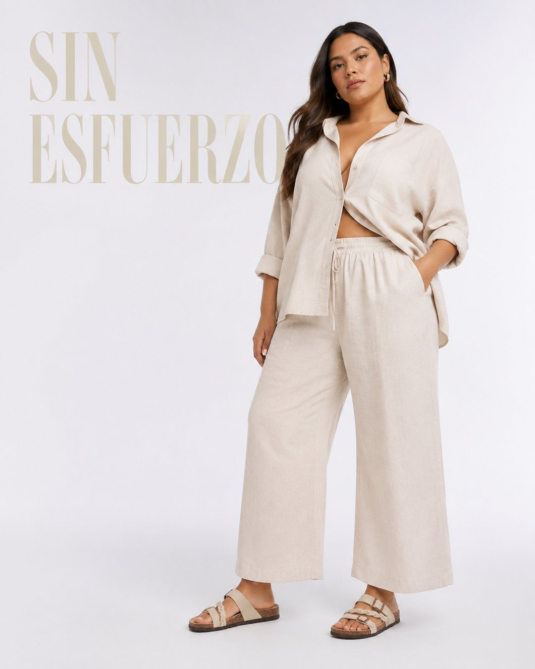 Sandalias corcho look completo