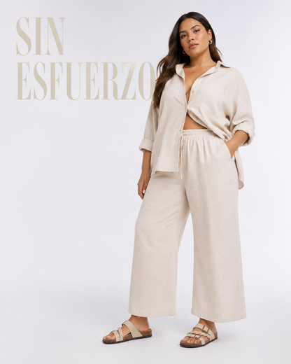 Sandalias corcho look completo