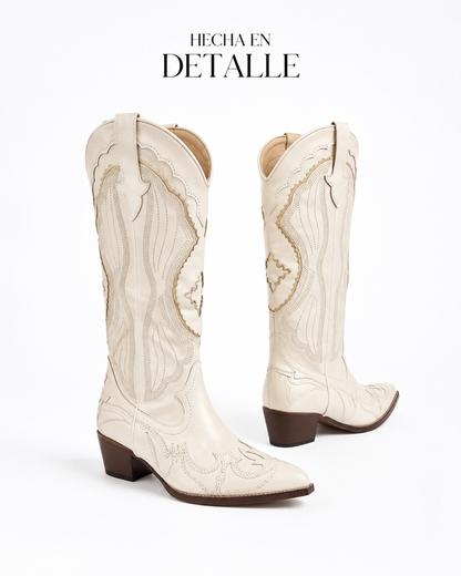 Botas western crema producto