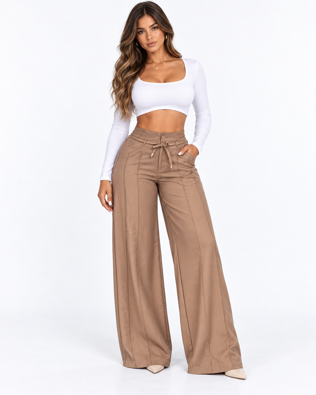 Pantalón Palazzo Monaco™ Cintura Alta